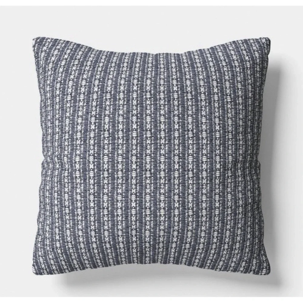 Threshold Blue Oversize Blue MATELASSE Striped Pillow
